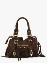 Crossbody Bag Velvet Leather Milano Brown velvet VE24092O