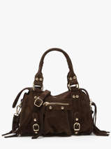 Crossbody Bag Velvet Leather Milano Brown velvet VE24093O