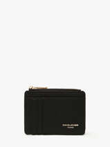 Coin Purse With Card Holder Saffiano David jones Black saffiano 2