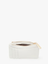 Coin Purse With Card Holder Saffiano David jones Beige saffiano 2-vue-porte