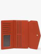 Wallet Saffiano David jones Orange saffiano P164-vue-porte