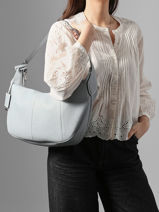 Large Leather Victoire Hobo Bag Lancel Blue victoire A13994-vue-porte
