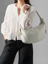 Large Leather Victoire Hobo Bag Lancel White victoire A13994-vue-porte