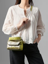Small Ninon Ayers Crossbody Bag Lancel Green ninon A14013-vue-porte