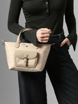 Shoulder Bag Kiana Nylon Hexagona Beige kiana 1720185-vue-porte