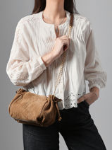 Sac Port� �paule Studio Cuir Gerard darel Marron studio D477-vue-porte