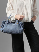 Sac 18h Canvas Coton Gerard darel Bleu canvas D489-vue-porte