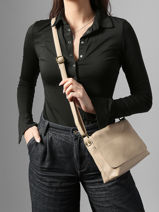 Sac Bandouli�re Soft Miniprix Beige soft MD5239-vue-porte