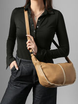 Shoulder Bag Brodery Miniprix Brown brodery 19673-vue-porte