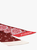 Bandana Bag Ribbon Pinko Red logo shopper 6653A38G-vue-porte