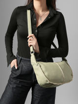 Shoulder Bag Brodery Miniprix Green brodery 19673-vue-porte