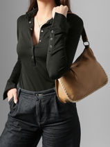 Shoulder Bag Brodery Miniprix Brown brodery 19672-vue-porte