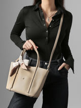 Satchel Grained Miniprix Beige grained A713-vue-porte