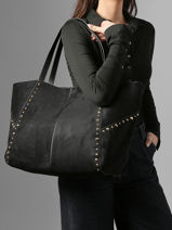 Sac Port� �paule Velvet Miniprix Noir velvet M9457-vue-porte