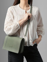 Leather Rotterdam Crossbody Bag Nathan baume Green mondrian 3-vue-porte