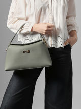 Sac Port� �paule Freesia Cuir Nathan baume Vert eden 4-vue-porte