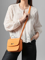 Leather Penelope Crossbody Bag Nathan baume Orange odyssey 1-vue-porte