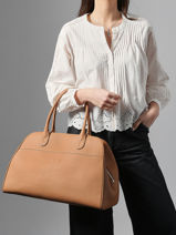 Leather Barbara Shoulder Bag Nathan baume Brown state 1-vue-porte