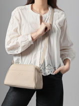 Sac Bandouli�re Brenda Cuir Nathan baume Beige state 2-vue-porte
