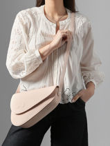 Sac Bandouli�re Sunny Cuir Nathan baume Rose n city 6-vue-porte