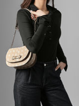 Shoulder Bag Carrie Logo Guess Beige carrie logo GP989820-vue-porte