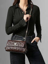 Shoulder Bag Paisleigh Guess Brown paisleigh QG988321-vue-porte