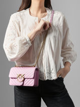 Crossbody Bag Love Bag Quilt Leather Pinko Pink love bag quilt A0GK-vue-porte