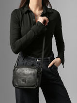 Sac Bandouli�re Heritage Cuir Biba Bleu heritage BT32-vue-porte
