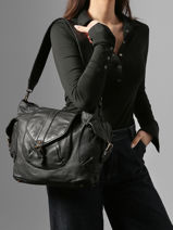 Sac Port� �paule Heritage Cuir Biba Noir heritage CLT1L-vue-porte