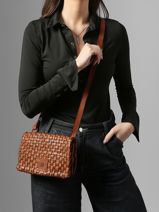 Shoulder Bag Heritage Leather Biba Brown heritage KA27-vue-porte