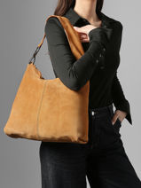 Sac Port� �paule Leather Cuir Biba Marron leather JAP2L-vue-porte