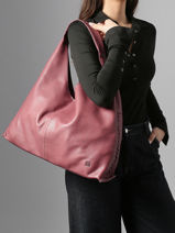 Shoulder Bag Heritage Leather Biba Pink heritage STT1L-vue-porte