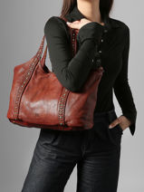 Shoulder Bag Heritage Leather Biba Brown heritage WIE1L-vue-porte