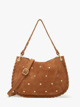 Sac Port� �paule Velvet Cuir Milano Marron velvet VE25116