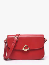 Shoulder Bag Paris Philos Leather Lancaster Red paris philos 82