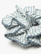 Scrunchie Rayures Hindbag Blue rayures RA-vue-porte