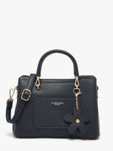 Sac Bandouli�re Grained Flora & co Bleu grained H6931