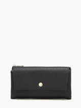 Wallet With Coin Purse Grained Miniprix Black grained F5039
