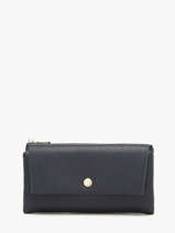 Wallet With Coin Purse Grained Flora & co Blue grained F5039
