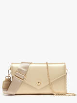 Clutch Miniprix Gold saffiano F5017