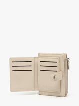 Porte-monnaie Porte-cartes Saffiano Miniprix Beige saffiano F5012-vue-porte