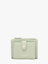 Coin Purse With Card Holder Miniprix Green saffiano F5012
