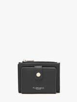 Coin Purse With Card Holder Saffiano Miniprix Black saffiano F5012