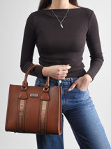 Sac Port� Main Clarence Ted lapidus Marron clarence AV51101-vue-porte