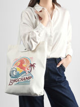 Longchamp Le pliage surf Besaces Blanc-vue-porte