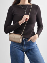 Sac Pochette Luna Cuir Avec Cha�nette Amovible Hexagona Or luna 688422-vue-porte