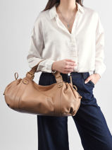 Sac 24h  Icone Cuir Gerard darel Beige icone DDS01410-vue-porte