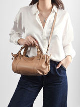 Sac Bandouli�re Icone Cuir Gerard darel Beige icone DDS73410-vue-porte