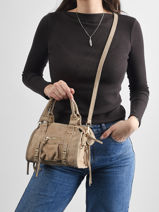 Crossbody Bag Velvet Milano Beige velvet VE24092O-vue-porte