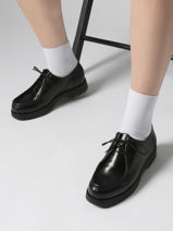 Derby Shoes In Leather Kleman Black women PADRORB2-vue-porte